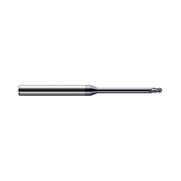Harvey Tool 3mm Cutter dia. x 0.1770 in. x 1.4200 in. Reach Carbide Ball End Mill, 3 Flutes, AlTiN Coated 35605-C3 - main